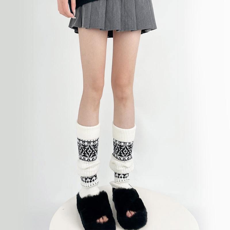 Elegant Knitted Boot Socks Women Girls Piled Up Socks Leg Warmer Enjoy Comfort for Daily Use in the Autumn and Winter