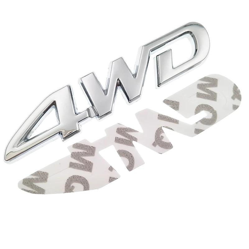 

4WD Metal Sticker 3D Chrome Emblem 4X4 Badge Decal Car Styling for Honda CRV Accord Civic Suzuki Grand Vitara Swift SX4 Sticker срібний