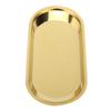Stainless Steel Nordic Oval Towel Tray Storage Tray Perfect for Snack Cosmetics Jewelry(Gold)