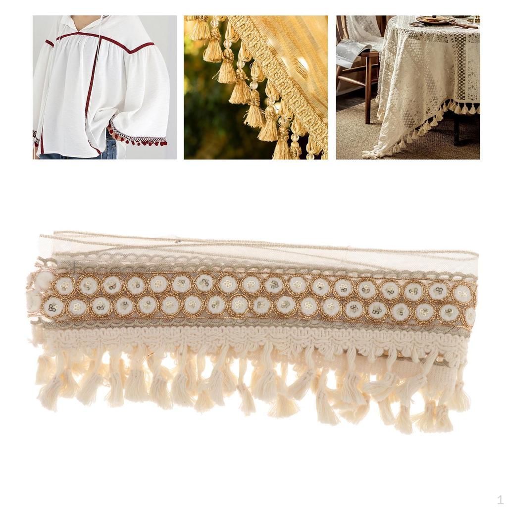 Bohemian Tassel Fringe 36in crafts Vintage Excipients Spare Parts Multi-Color Edging for Hand Sewing