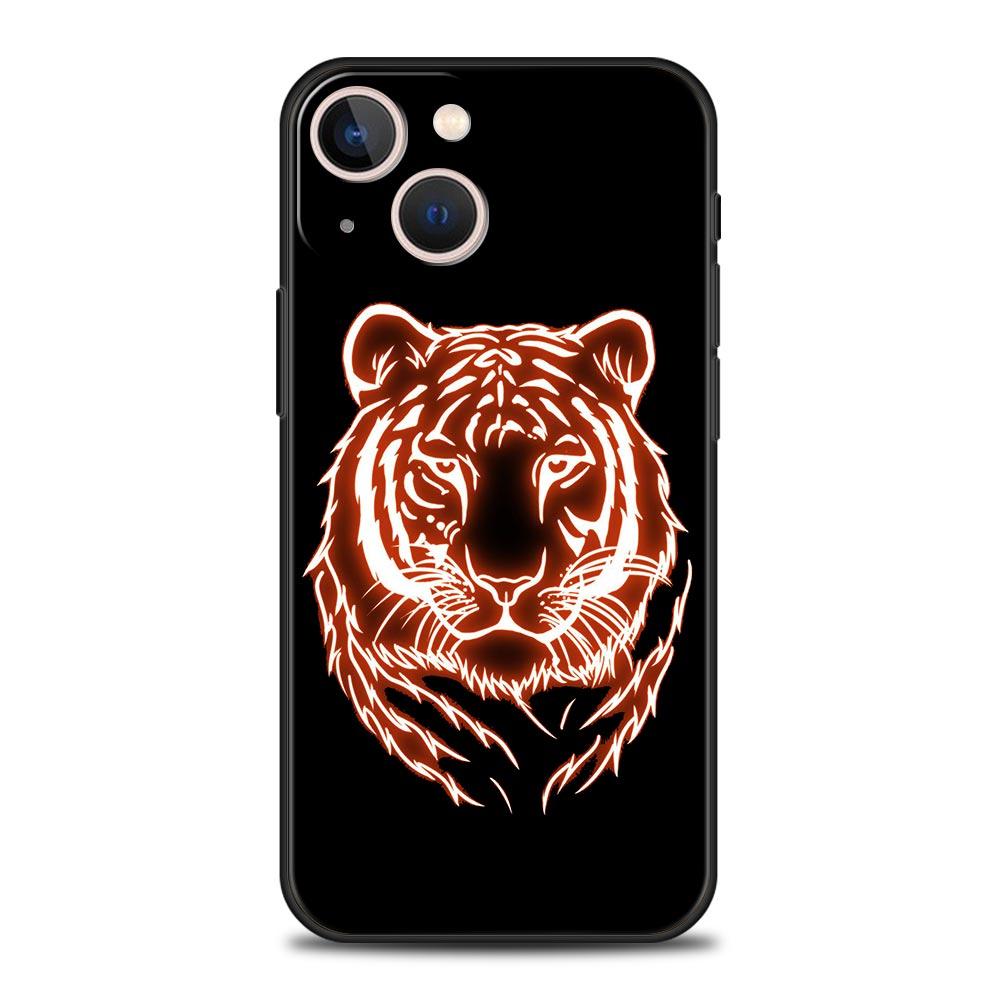 Custodia per telefono Tiger neon Leopard per iPhone Samsung Galaxy Redmi Xiaomi Oppo OnePlus Note SA 7 8 9 10 11 12 13 14 20 21 22 23 53 54 Pro Max Plus Ultra