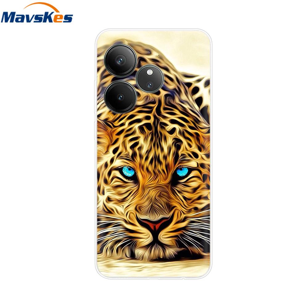 For Realme GT 6T Case Soft TPU Clear Painted Back Cover For Realme GT 6 Case GT6 6T Transparent Bumper RealmeGT6 Cute Protector
