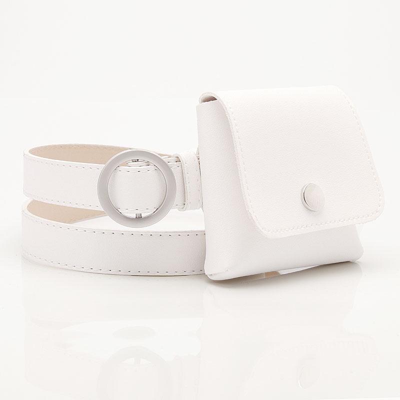 

Fashionable New Personality, Hole-free Round Buckle Fine Belt Waist Bag, Women s Casual Key Coin Purse Belt, Waistband