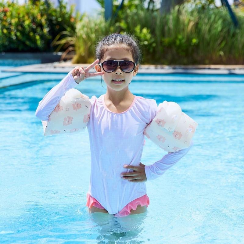 2Pcs Children Swimming Gear Arm Swimming Rings Toddler Inflatable Kids Arm Float Rings Arm Bands Kids Swim Arm Floaties