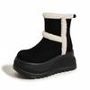 Thick-soled snow boots women's 2025 winter new medium tube velvet non-slip thermal cotton boots versatile inner height-increasing women's shoes