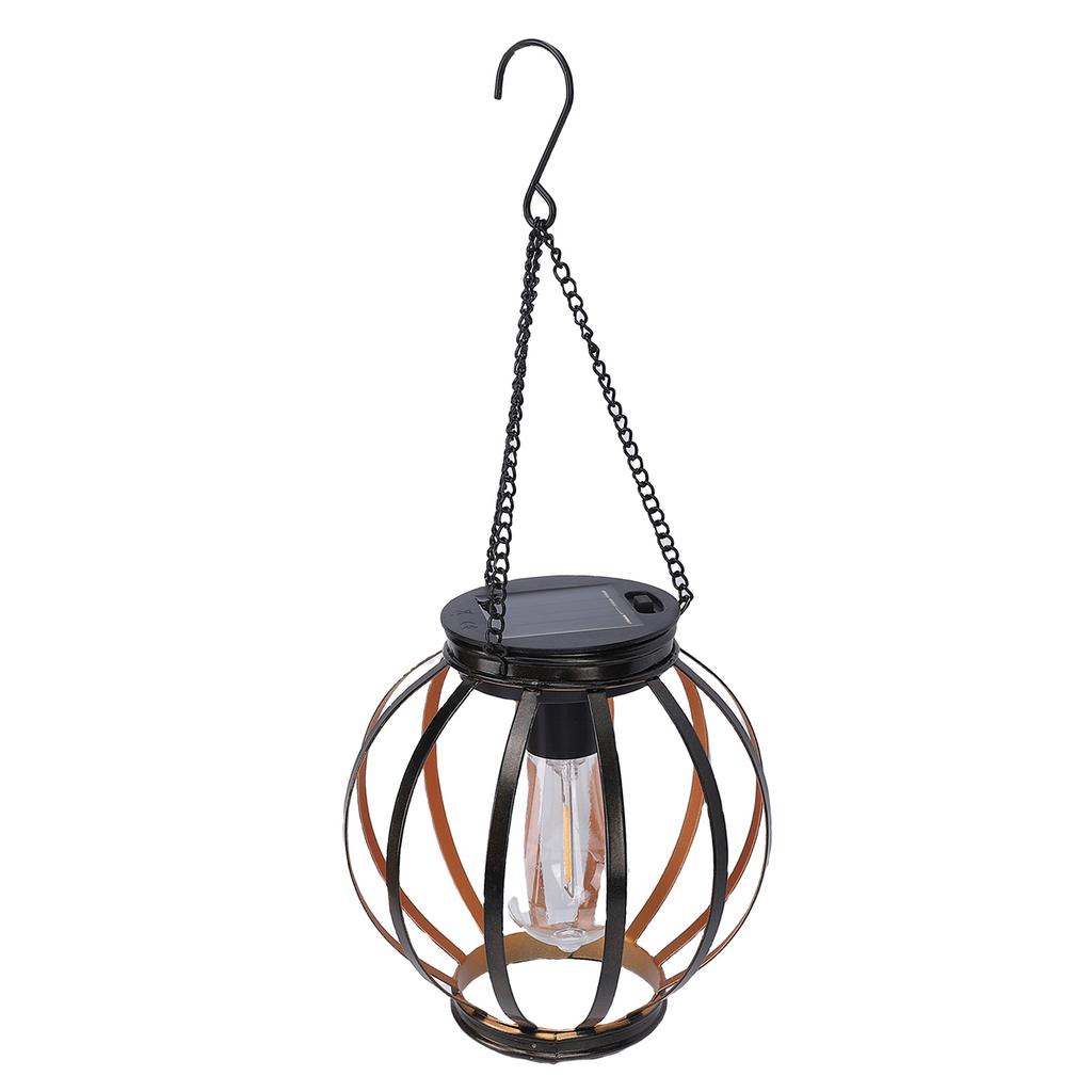 Solar  ing Lantern Outdoor Water Proof Metal Solar Powered Light with Hook for Outside Yard Garden Patio Porch Balcony