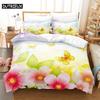 Lovers Queen Bedding Set Flowers Rose Duvet Cover Set Bedding Digital Printing Bed Linen King Size Duvet Cover Set Bedding Sets