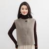 2025 A/W Women's Elegant Slim-Fit Double-Sided Cashmere Sleeveless Cardigan Vest