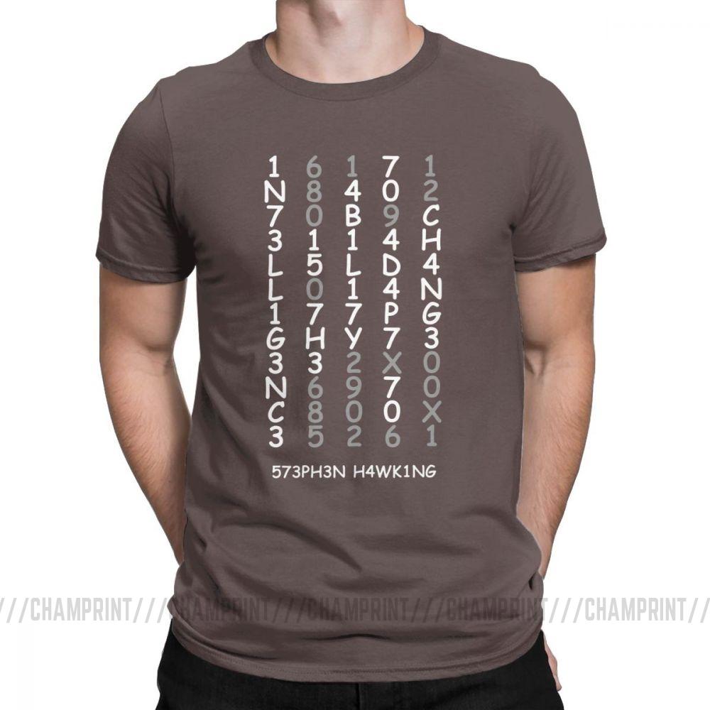 Intelligence Vintage T Shirts For Men Adapt To Change Brain Power Mind Geeky Tops Plus Size