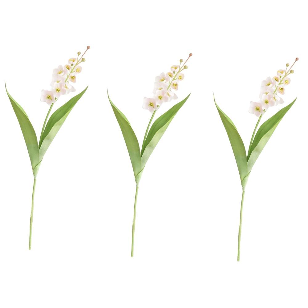 

3PCS Lifelike Artificial Flower Branches Multi-color Simulation Bell Orchid Desktop Decoration розовый