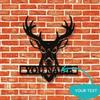 Custom Elk Head Metal Wall Sign Wedding Home Decor Personalized Name Art