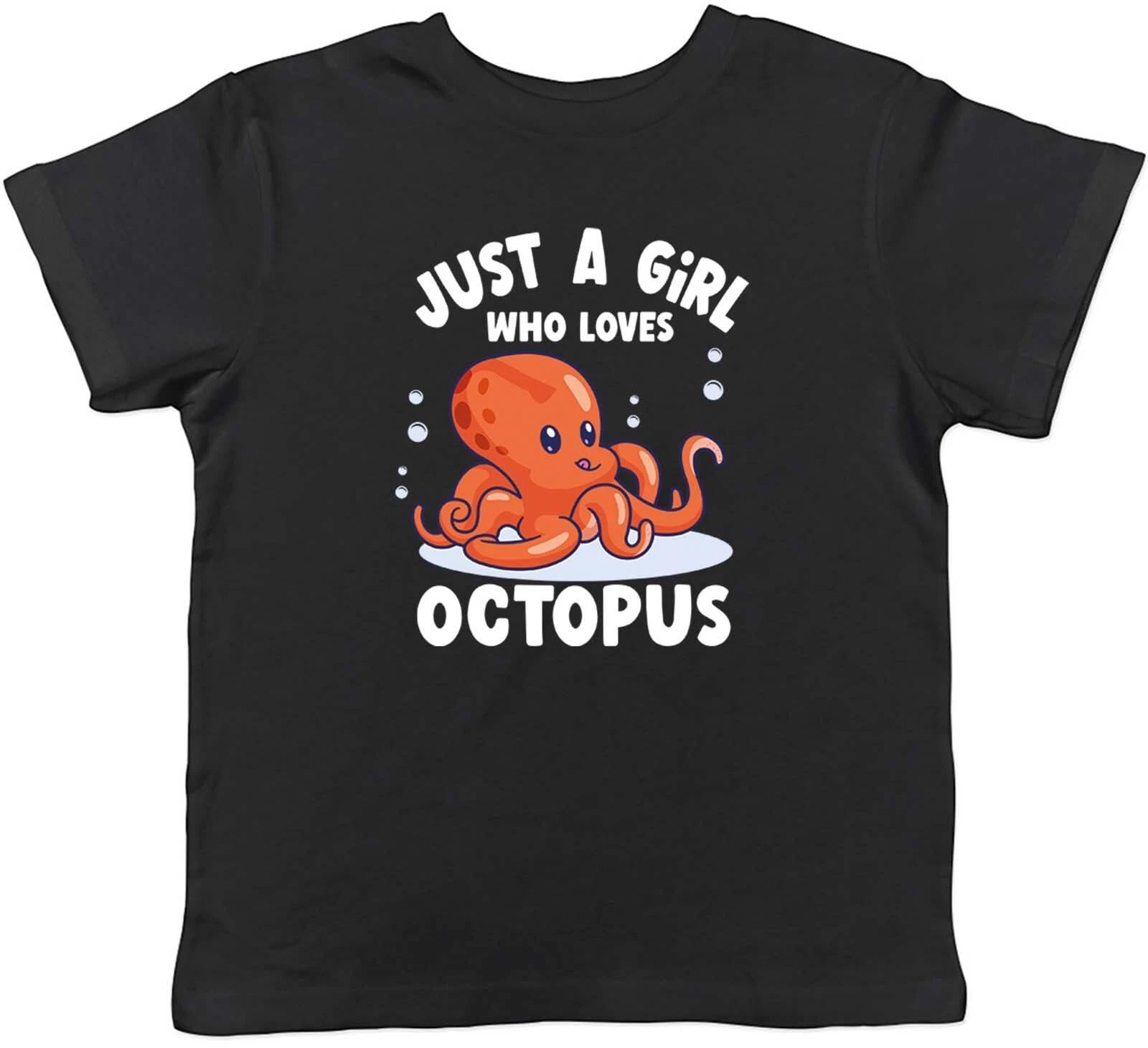 Octopus Kids T-Shirt Just a Girl Who Loves Octopus Childrens Boys Girls Gift 110