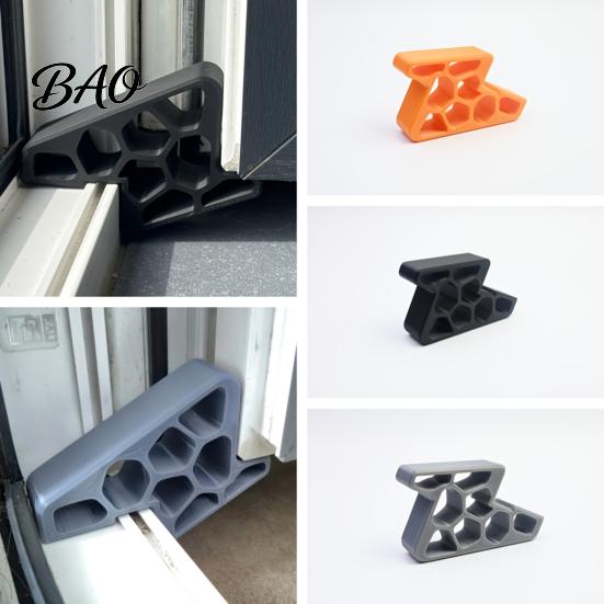 Sliding Window Stopper Wedge 2/3/4Pcs with Track Lock, Heavy Duty Safety Tool Free Security Wedge, No-Tool Installation Balcony Door Stop Lock