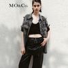 MO&Co. Beaded Mirror Cotton Denim Jacket