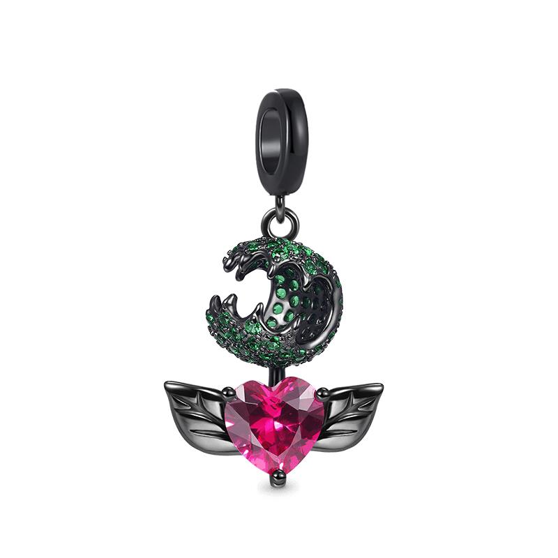 Fashion 925 Silver Halloween Gift Cross Angel Bat Clown Phoenix Charms Beads Fit Original Bracelet Trinkets Accessories