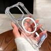 Luxury Shockproof Magsafe Wireless Charge Transparen Case For iPhone 11 12 13 14 15 Pro Max Plus Magnetic Bumper Cover