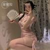 Domila Sexy Lingerie Retro Jacquard Sexy Classical Cheongsam Uniform Temptation Pajamas Hot Passion Suit