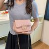 Stylish Summer Fashion Shoulder Bag For Women With Trendy Chain Strap In Black White Pink And Blue Colors