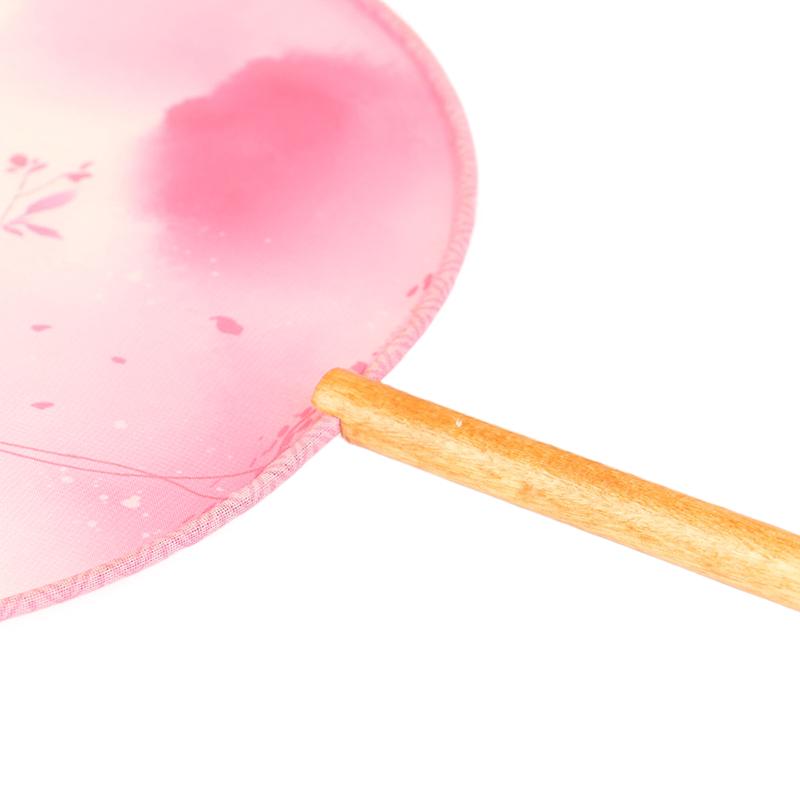 Chinesischer Runder Handfächer Vintage Druck Seidenfächer Antike Quaste Tanzhandfächer Cheongsam Tang Anzug Hochzeitsfeier Accessoires