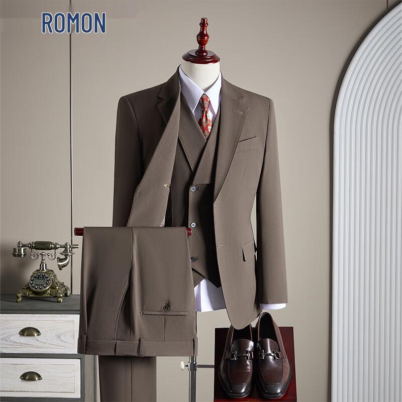 ROMON Men's Modal Wool Business Suit Set