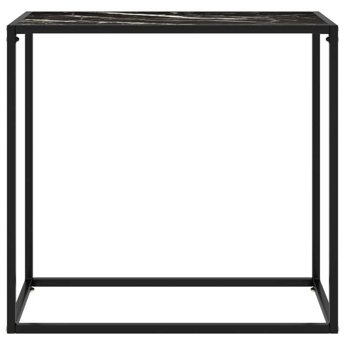 VidaXL Table console Noir 80x35x75 cm Verre trempé 322810