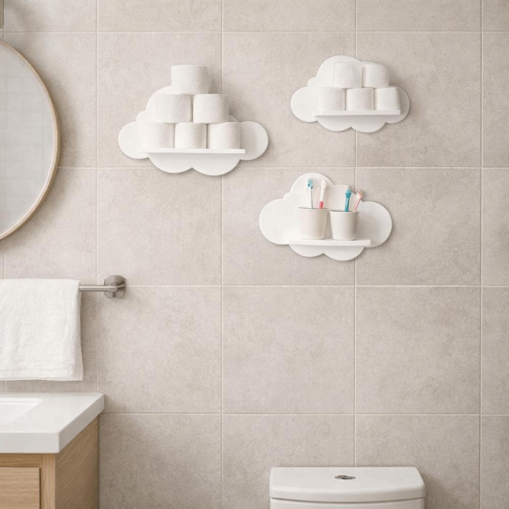 Durable Floating Shelf Minimalist Cloud Shape Shelf Home Decorative Wall Storage Rack Bedroom