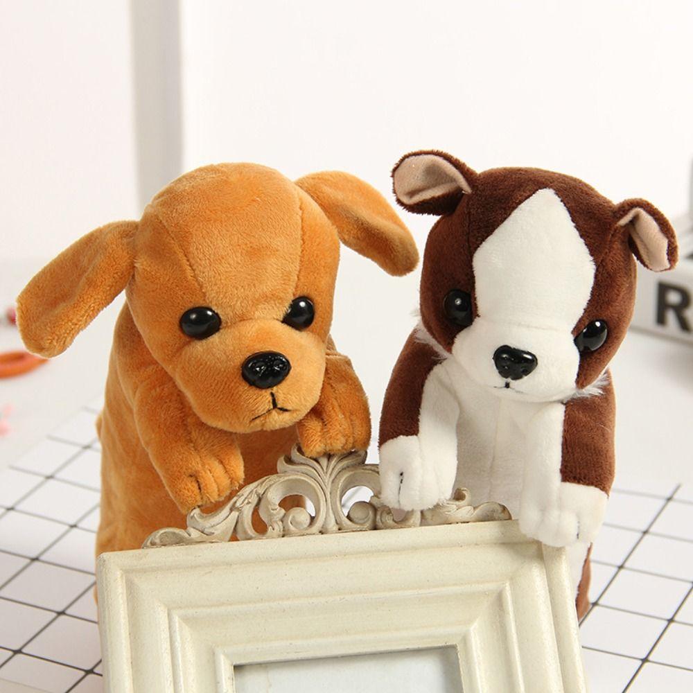 Cute Dogs Pencil Bag Soft Plush Stationery Storage Bag Creative Puppy Pencil Pouch Girl Boy