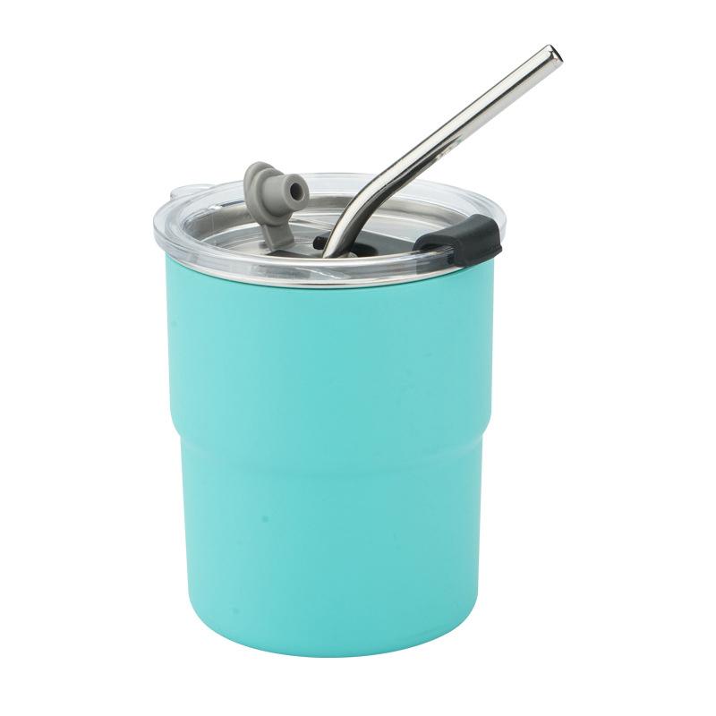 Outdoor Camping Travel Cup Cute Shot Glasses with Straw, Mini Shot Tumbler with Lid and Straw, Kawaii Insulated Tumblers