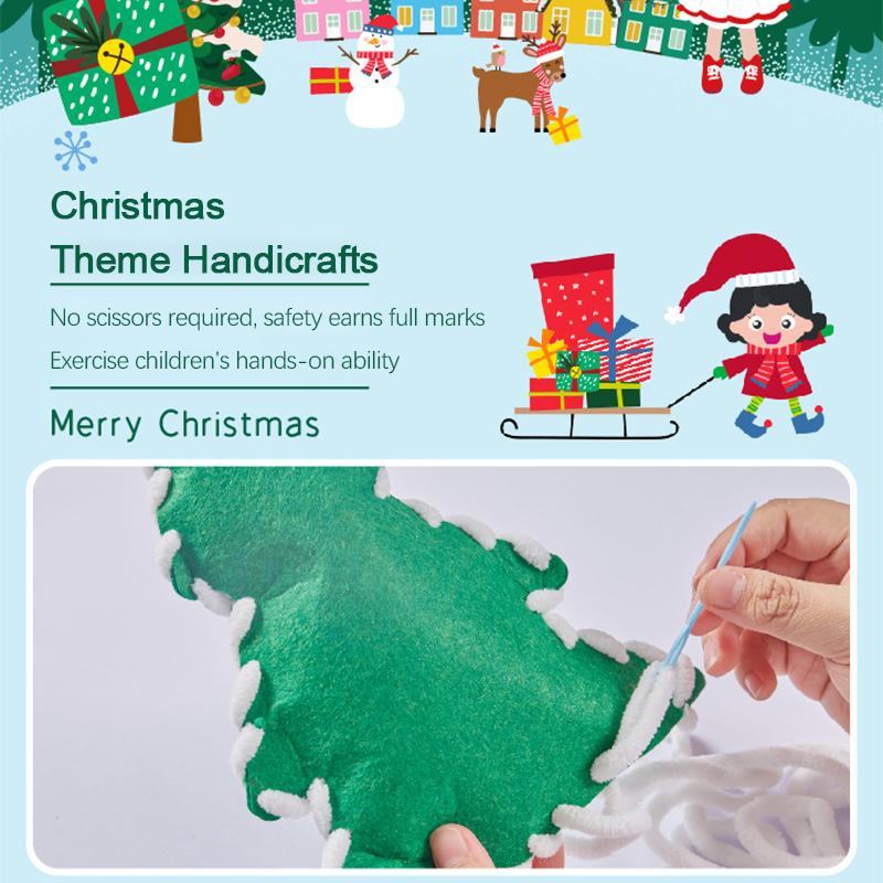 Christmas Handmade DIY Christmas Tree Desktop Decoration Material Package, Children's DIY Christmas Tree Christmas Decoration