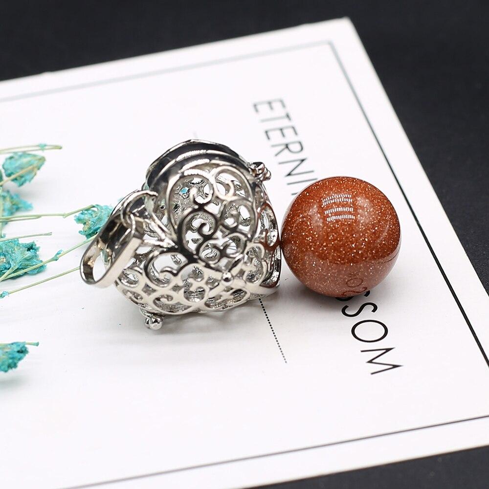 Hi New Necklace Pendant Natural Stone Heart-Shaped Cage Pendant For Jewelry Making DIY Necklace Bracelet Gift Jewelry Accessory
