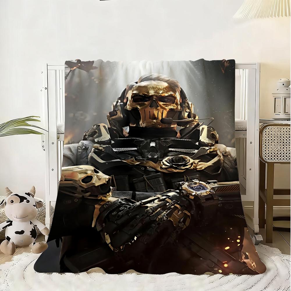Game D-Delta Force Throw Kid-Friendly Flannel Throw Blanket Soft Warm Anti-Static Washable All Season