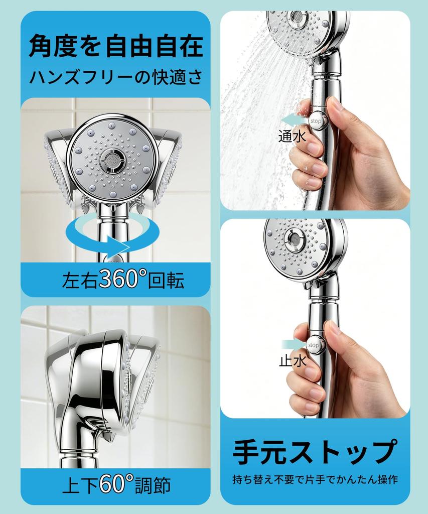 SANYCASA Shower Head Bubble Mist Chlorine Nano Bubble Shower Head with Handheld Water Water High Water Pressure Pore Mist Shower Warm Gentle on Water