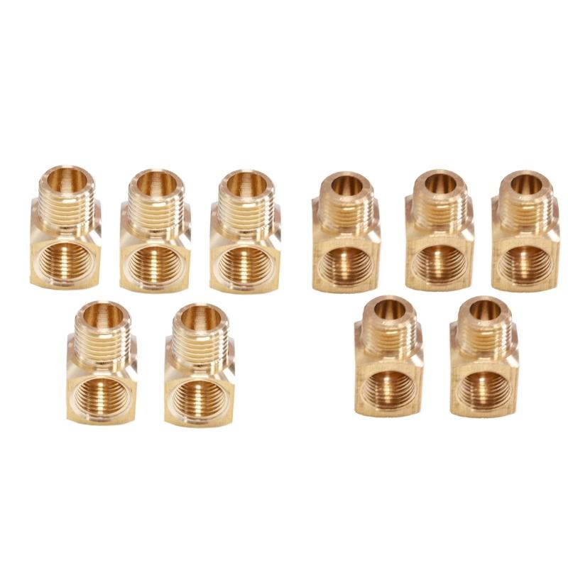 Essential Set Of 5 Brass Plumbing Fittings Brass Pipe Adapters Heavy Duty Pipe Connectors for Secure Pipe Connection