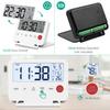 ORIA Digital Alarm Clock with Calendar Temperature Timer Foldable LCD Clock Battery Operated Desk Clock for Travel Home Office