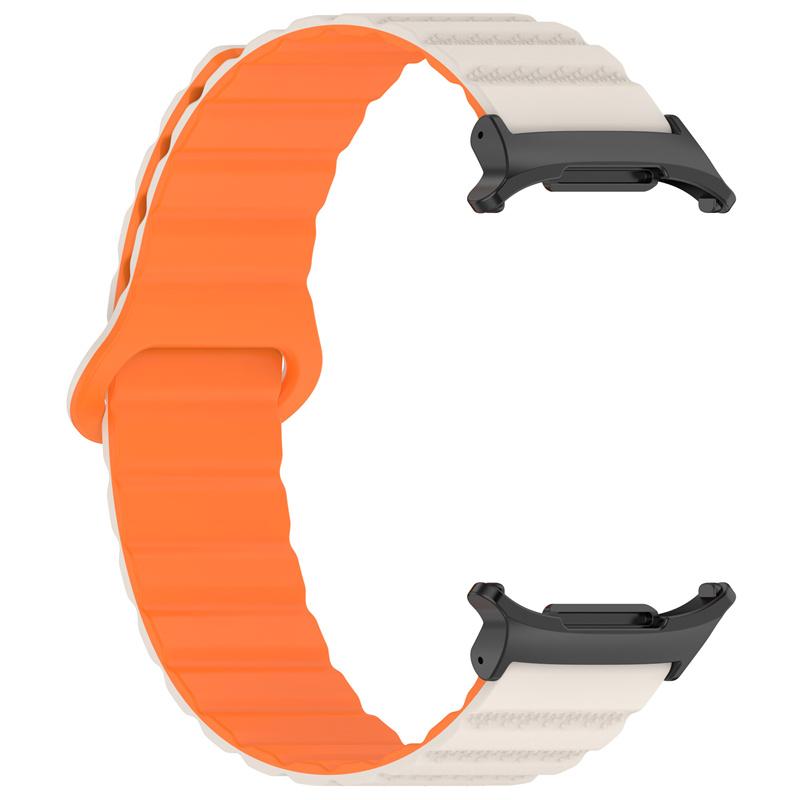 Silicone Sport Band for Samsung Galaxy Watch 7 Ultra 47mm Magnetic Loop Strap for Watch 7 Ultra 47mm No Gaps Curved End Bracelet