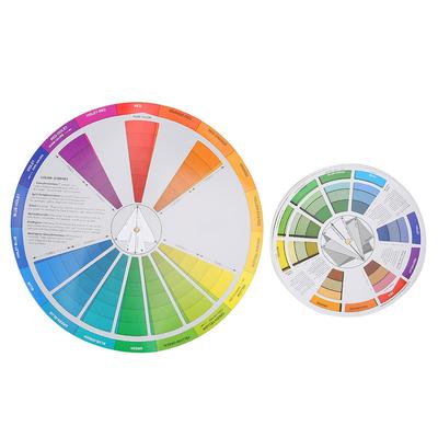 Rueda de color para tatuajes, 2 unidades, guía de mezcla de pigmentos, accesorio para tatuajes