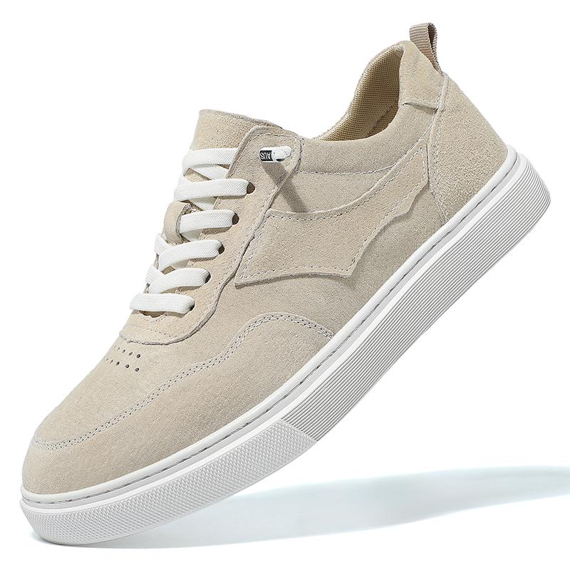 

Модные классические мужские туфли для ходьбы из замшевой кожи, нескользящие, простые туфли для скейтборда, модная мужская уличная обувь, новинка, обувь для вождения 38 бежевый