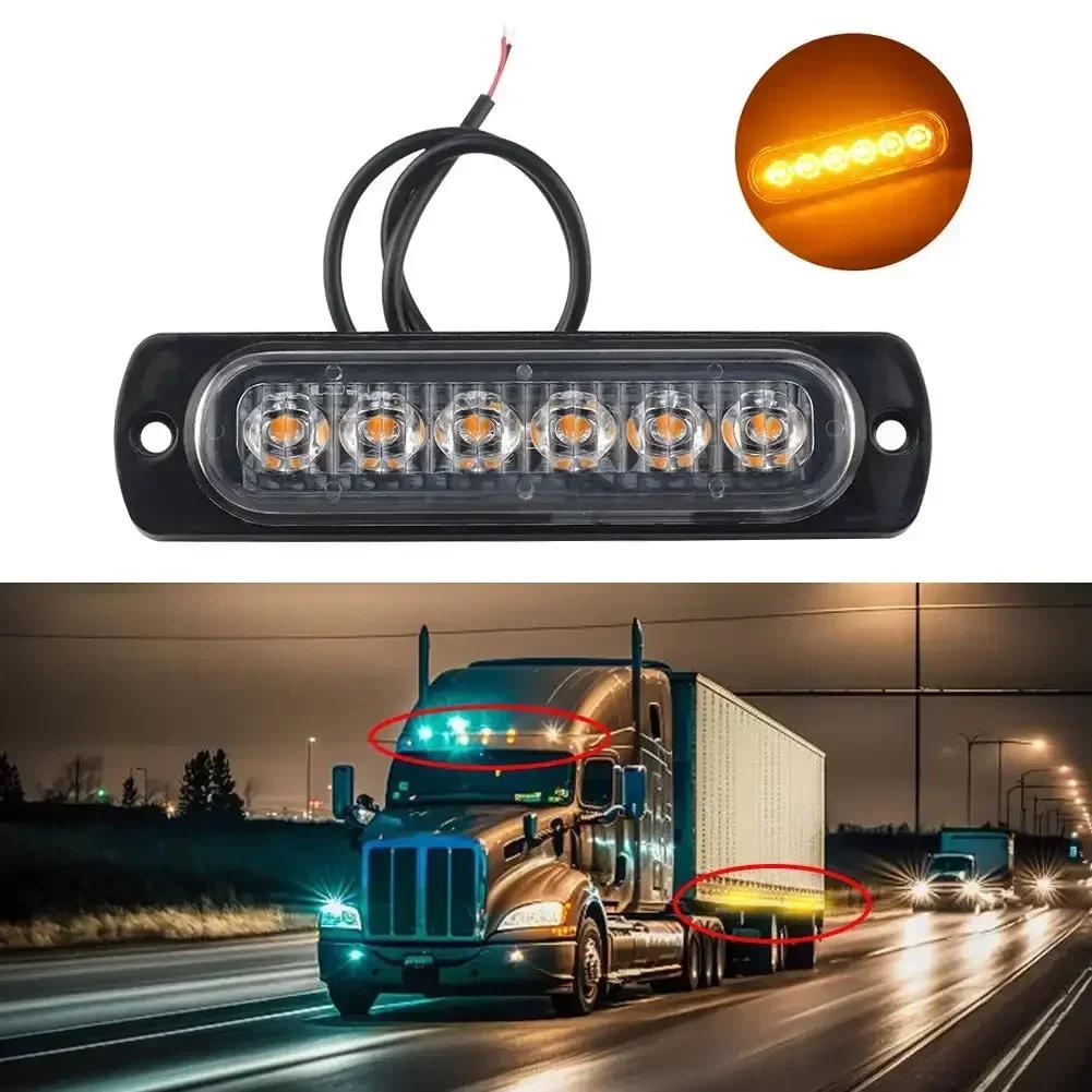 6 smd Warning Light LED Trailer Lights Truck Side Indicator Lights Car Grille Malfunction Light Bar SUV Motorcycle Ships Beacon
