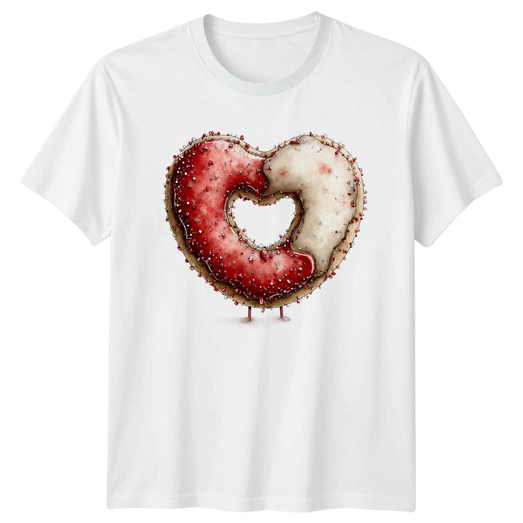 Heart Shaped Donut Food Graphic Tee Unisexs Unisexs Unisex Top