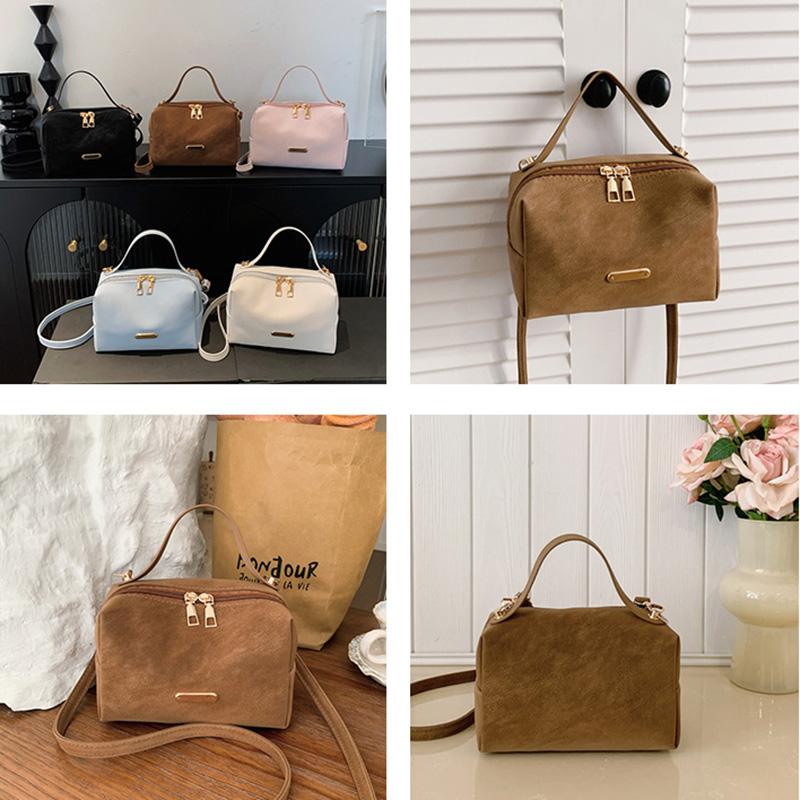 Women's Retro Box Square Handbag New Style Small Top-handle Bag Crossbody Phe Bags for Daily Use Commuting