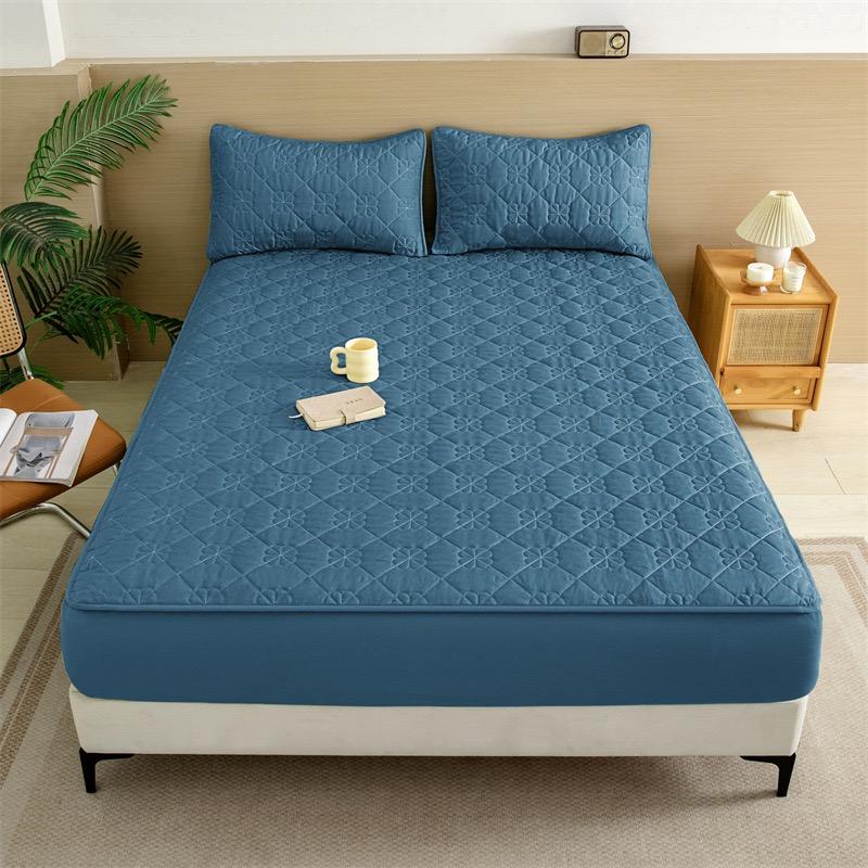 HOMZY Wasserdichter Matratzentopper mit Gummiband Gesteppter Schoner Auflage Tagesdecke Winter Matratzenbezug