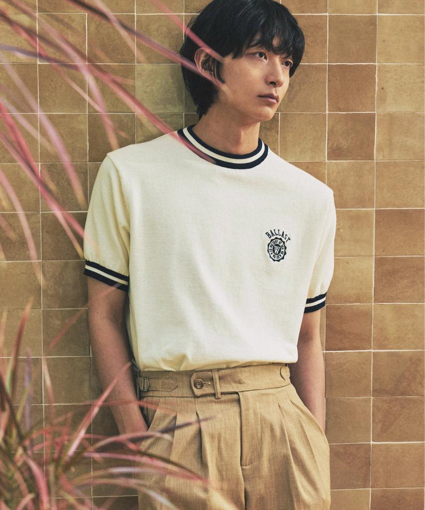 KND Ballast Athletic Ringer Tee Knit Cream