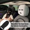 Car Headrest Cover Funny Car Seat Full Face Cushion Wrap Protection for Auto