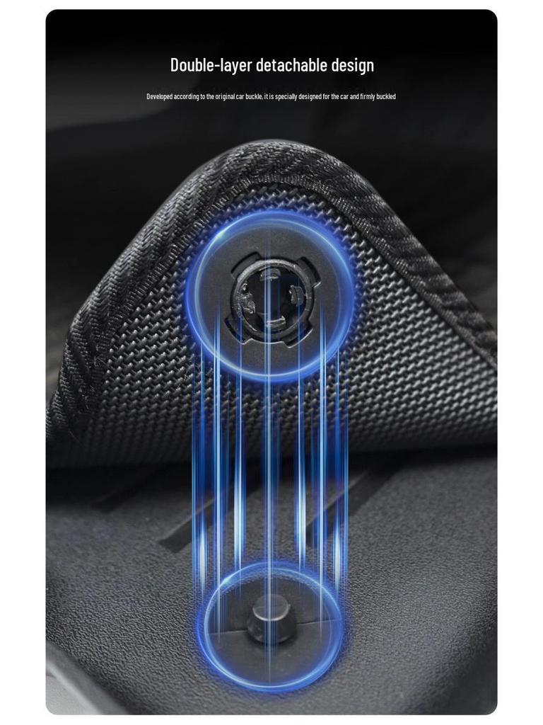#2025 Tesla Model Y/3 Refresh Floor Mats - Full Coverage Double Layer Design
