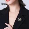 Non-fading Brooch Pin, 3D Crab Design with Sparkling Rhinestones, Animal Pin Strong Buckle Badge for Coats Shirts Bags Accessories Marine Life Jewelry