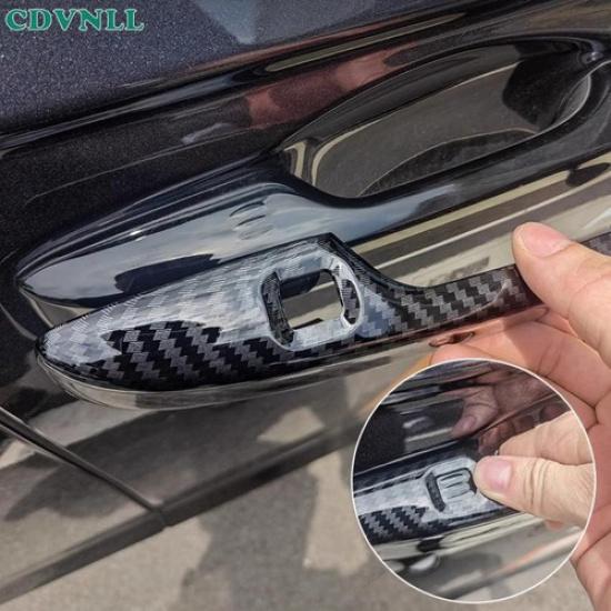 For Honda Pilot -2025 Carbon Fiber Car Door Handles Cover Trim 4pcs