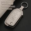 KTDJ9 Leather Car Key Cover Case Protection Shell Keychain For Skoda Octavia A5 kodiaq Fabia Scala Karoq Superb Kamiq Rapid Yeti