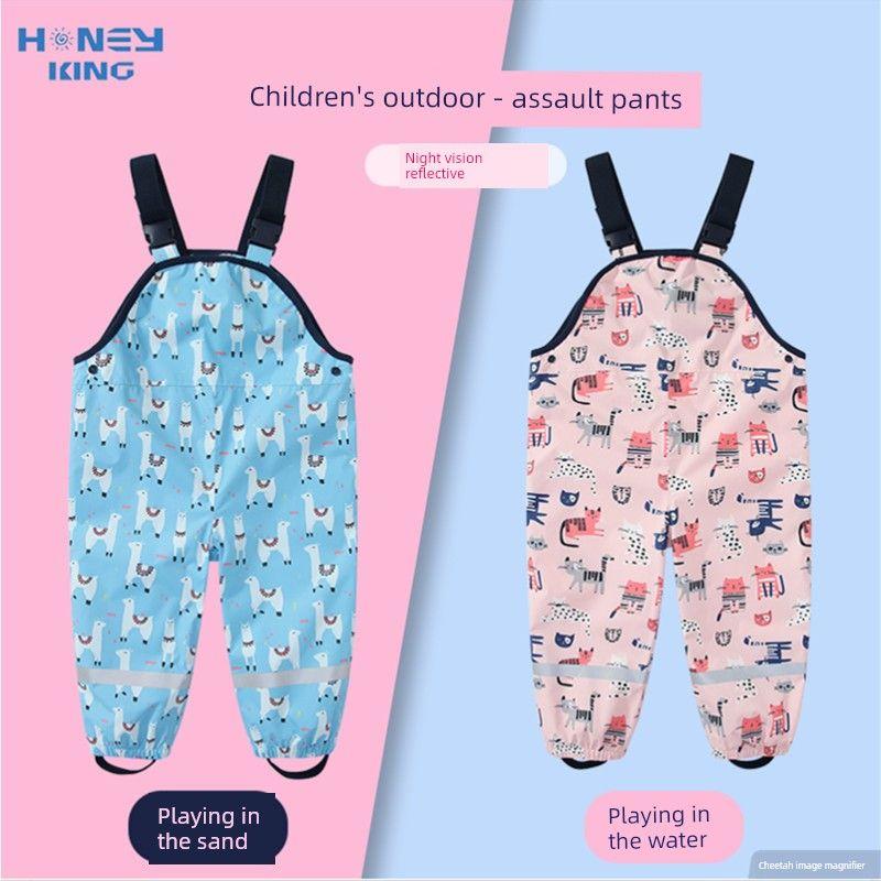 Outdoor Play Sand Wading Tactical Pants Children's Shoulder Strap