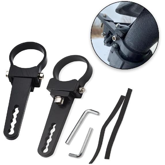 Wsays 1.75''  Side Roll Cage Bull Bar Clamps LED Light Mount Bracket Compatible With Ranger RZR Ace General Fit Arctic Cat YXZ Teryx ATV UTV