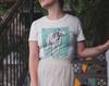 MORIZ JUNG - Greyhound - 100% Organic Cotton Unisex T-Shirt and Kids Tshirt Featuring a Vintage Animal Art - White / Vintage Beige